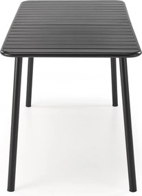 Kovový záhradný stôl Bosco 140 cm čierny