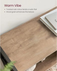 Polica na knihy, knižnica so 4 úrovňami, farba dub toasted oak