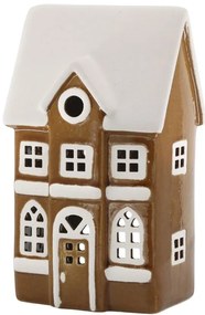 Mocca antik keramický domček na sviečku Chamonix - 10*7*17cm