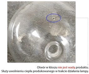 Toolight Toolight, sklenené guľové závesné stropné svietidlo 20cm, APP1684-1CP, chrómová, OSW-04304
