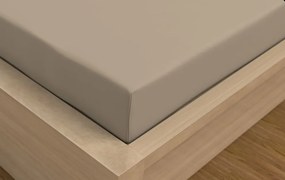 Saténové prestieradlo s gumou béžové 200x200 cm