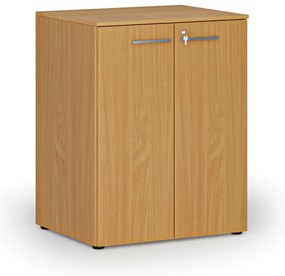 Kancelárska skriňa s dverami PRIMO WOOD, 2 police, 800 x 640 x 1027 mm, buk