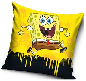 Vankúš veselý Spongebob - 40 x 40 cm