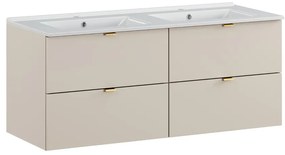 Závesná skrinka Dalia Kašmír Láva so zápustným umývadlom 120 cm kašmír/biela