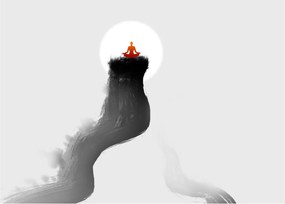 Sklenený obraz - Meditácia na vrchole (70x50 cm)