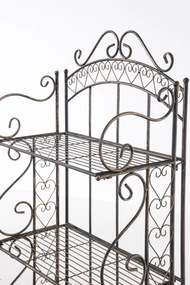 Kovová polica regál Anja - Bronzová