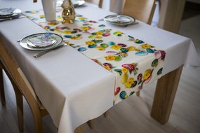 Dekorstudio Teflónovy Veľkonočný obrus na stôl Premium - biely Rozmer obrusu (šírka x dĺžka): 140x200cm