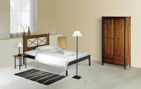 IRON-ART CHAMONIX dub - krásna kovová posteľ 90 x 200 cm, kov + drevo