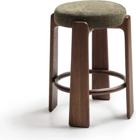 Zelená/v tmavo prírodnej farbe barová stolička z jaseňového dreva (výška sedadla 65 cm) Granite – Kave Home