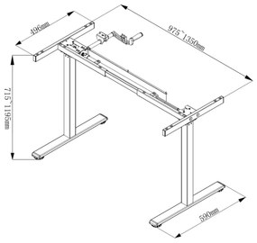 Liftor Entry, šedý výškovo nastaviteľný polohovateľný stôl