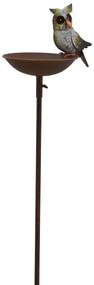 Zapichovacie napájadlo pre vtáky Owl, 124,5x24 cm, kov, viacfarebná