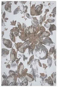Béžový kvetinový koberec SALSA 67x120 cm