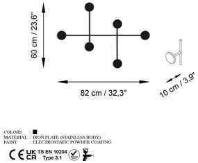 Čierny kovový nástenný vešiak Dama – Kalune Design
