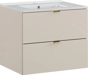 Comad Kúpeľňová skrinka s keramickým umývadlom Dalia Cashmere 60 cm - kašmír