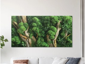 drevko |  Machový obraz Zelená sviežosť (UV tlač)  35 x 70 cm