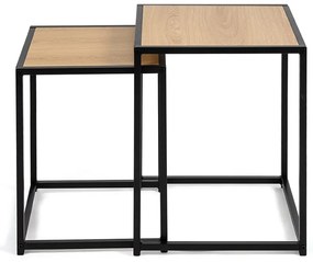 Noela Súprava odkladacích stolíkov s čiernym rámom DUETTA 40, 35