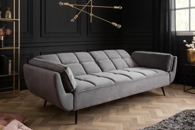 Rozkladacia pohovka BOUTIQUE 215 cm zamatová sivá