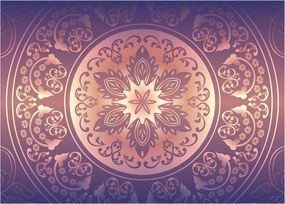 Sklenený obraz - Mandala na fialovom gradiente (70x50 cm)