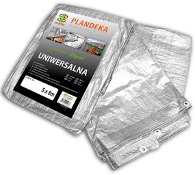 Plachta zosílená silver 5 x 8 m, 120 g