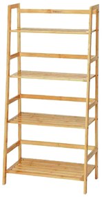 Bambusový regál so 4 policami 57 x 30 x 120 cm