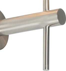 Moderná nástenná lampa biela s oceľou - Pluk