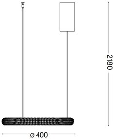 Ideal Lux - LED Luster na lanku MIRACLE LED/25W/230V pr. 40 cm CRI 90 matný chróm