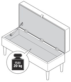 Čalúnená lavica s úložným priestorom