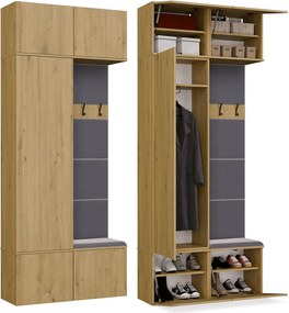 Předsíňová stěna Haga 1Sz1W 100 cm dub Artisan