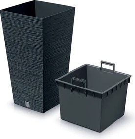 Plastový kvetináč DFSH240 24 cm - antracit