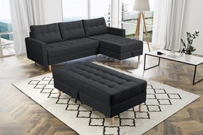 Furniture Sobczak Rohová sedacia súprava Pires s taburetom