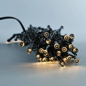 DECOLED Venkovní řetěz SOLAR 5 m, teple bílá, 50 diod