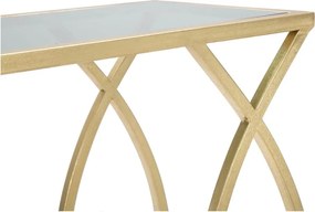 Odkladací stolík so sklenenou doskou 25.5x45.5 cm Glam – Mauro Ferretti