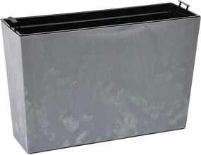 PLASTOVÝ KVETINÁČ BLOOM 36X56 CM IMITÁCIA BETÓNU SIVÁ