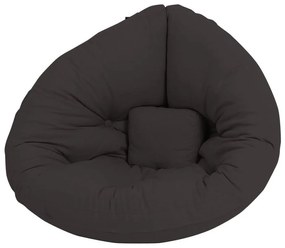 Rozkladacie detské kresielko tmavosivej farby Karup Design Mini Nido Dark Grey