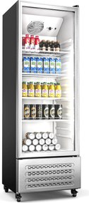 Klarstein GrandCooler chladnička na nápoje, 270 l, LED osvetlenie, s kolieskami, 4 police