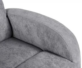 LuxuryForm DESIGN Televízne kreslo BRUNO otočné s polohovaním - šedé