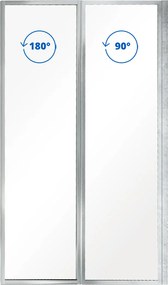 Besco Vaňová zástena AMBITION PREMIUM 2 80140 (80,5x140 cm | Transparent)