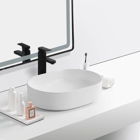 Erga Lakelyn, umývadlo na dosku 600x370x135 mm, biela lesklá, ERG-V03-9720B-WH