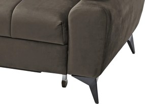 Rohová sedacia súprava Paris, blatistá hnedá látka, ľavý roh