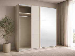 ŠATNÍKOVÁ SKRIŇA S POSUVNÝMI DVERAMI A ZRKADLOM CARLOTA KAŠMÍR 220 cm