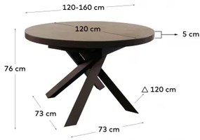 VASHTI BROWN rozkladací jedálenský stôl