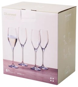 Lunasol - Poháre na šampanské 170 ml 6 ks — Optima Line Glas Lunasol (322823)
