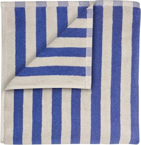 Modrá/krémovobiela froté osuška z bio bavlny 70x140 cm Arto – Blomus
