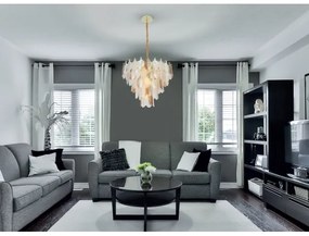 MAXLIGHT P0417 - Luster na reťazi ARWENA 7xE14/40W/230V pr. 50 cm zlatá