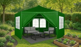 Záhradný pavilónový altánok, s oknami, zelený, MultiGarden