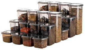 Plastové dózy v súprave 24 ks na potraviny Fresco – Hermia