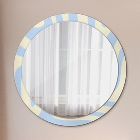Okrúhle ozdobné zrkadlo Abstraktný tvar fi 100 cm