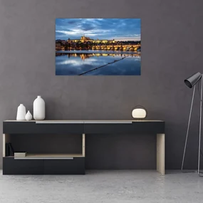 Obraz Pražského hradu a Karlovho mosta (90x60 cm)