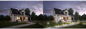 BERGE Záhradná lampa Malibu - ME0021 - E27 - 60 cm - čierna - pohybové čidlo
