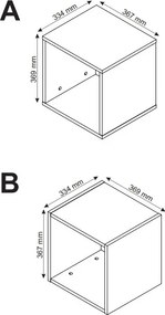 Nástenný regál s 1 priehradkou Jerry, dub sonoma